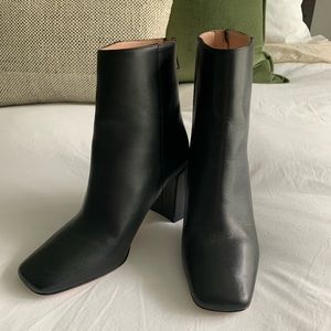 J. Crew Black Leather Booties